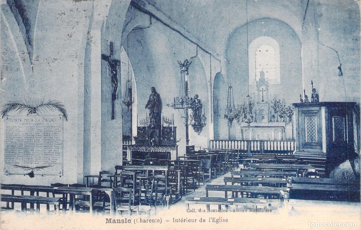 Postales: Postal de Mansle Interior de la Iglesia en Charente