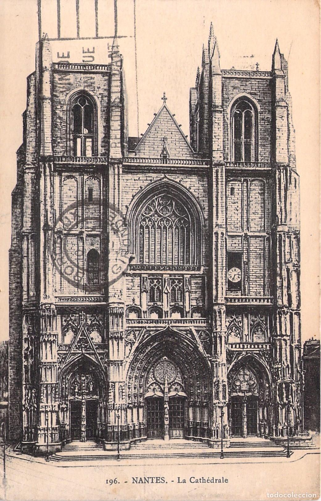 Postales: Postal de la Catedral de Nantes en Francia