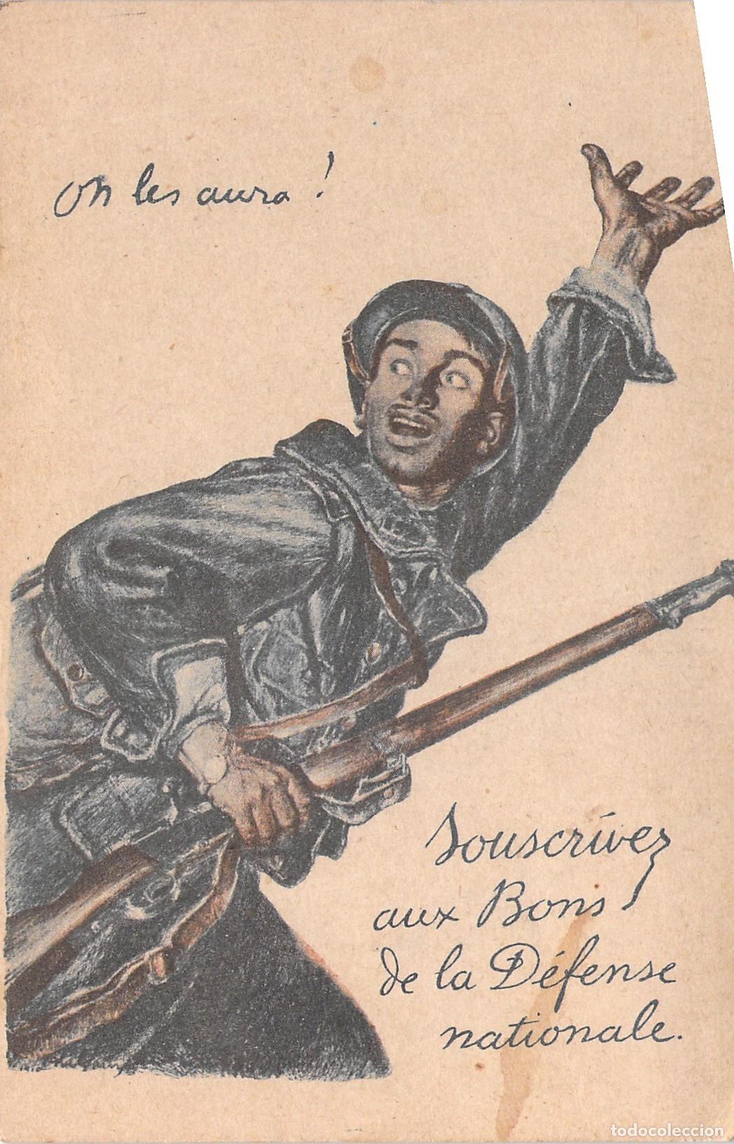 Postales: Postal de propaganda francesa Primera Guerra Mundial, soldado