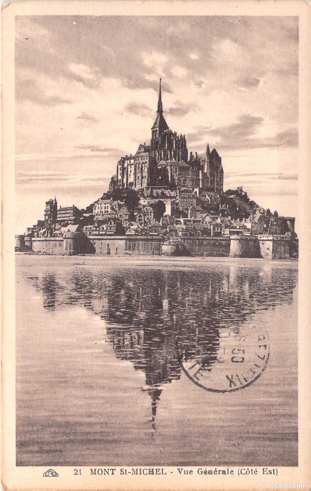 Postales: Postal de Mont Saint-Michel Vista General Costado Este