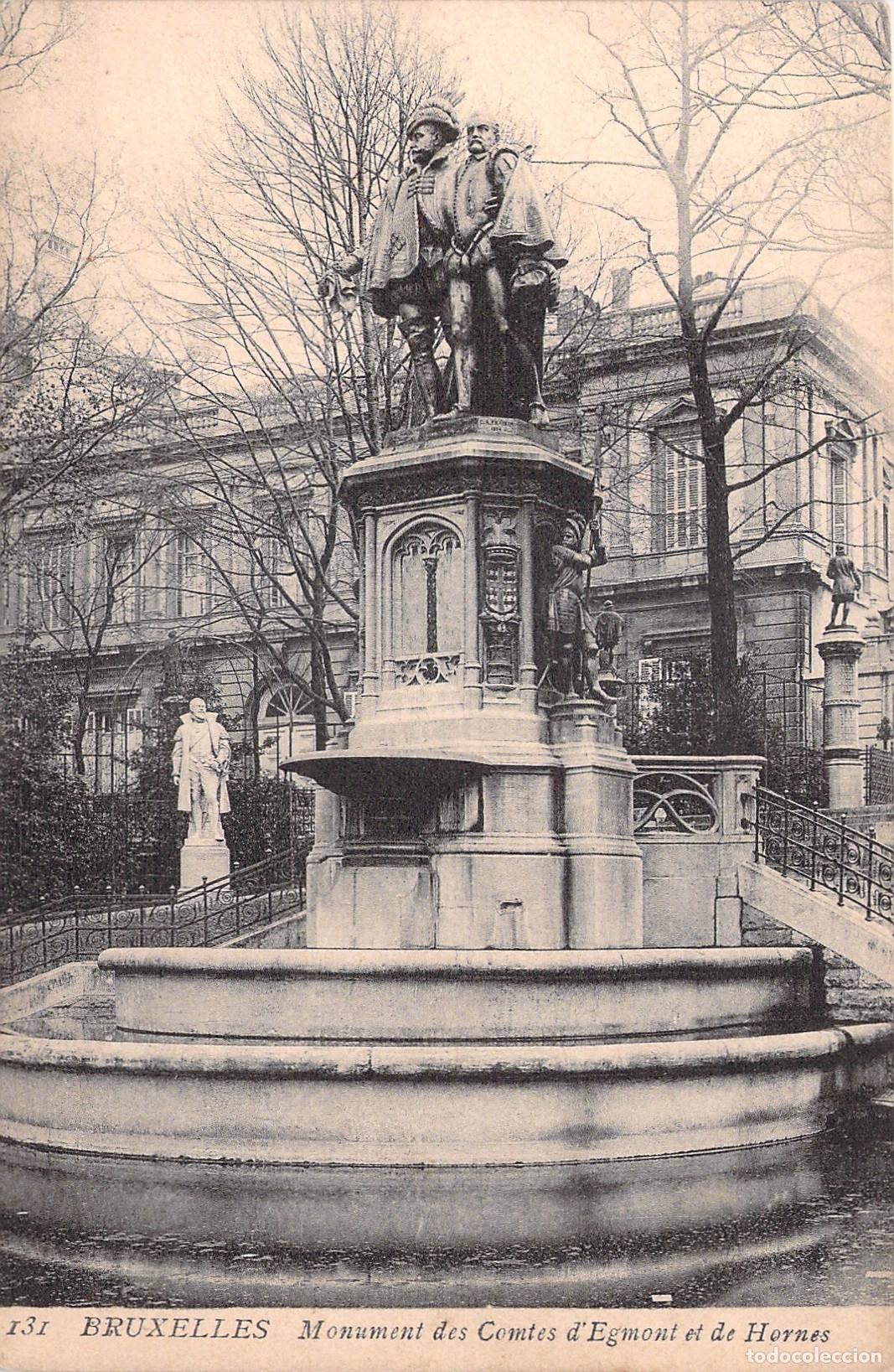 Cartes Postales: Postal de Bruselas Monumento de los Condes de Egmont y Hornes