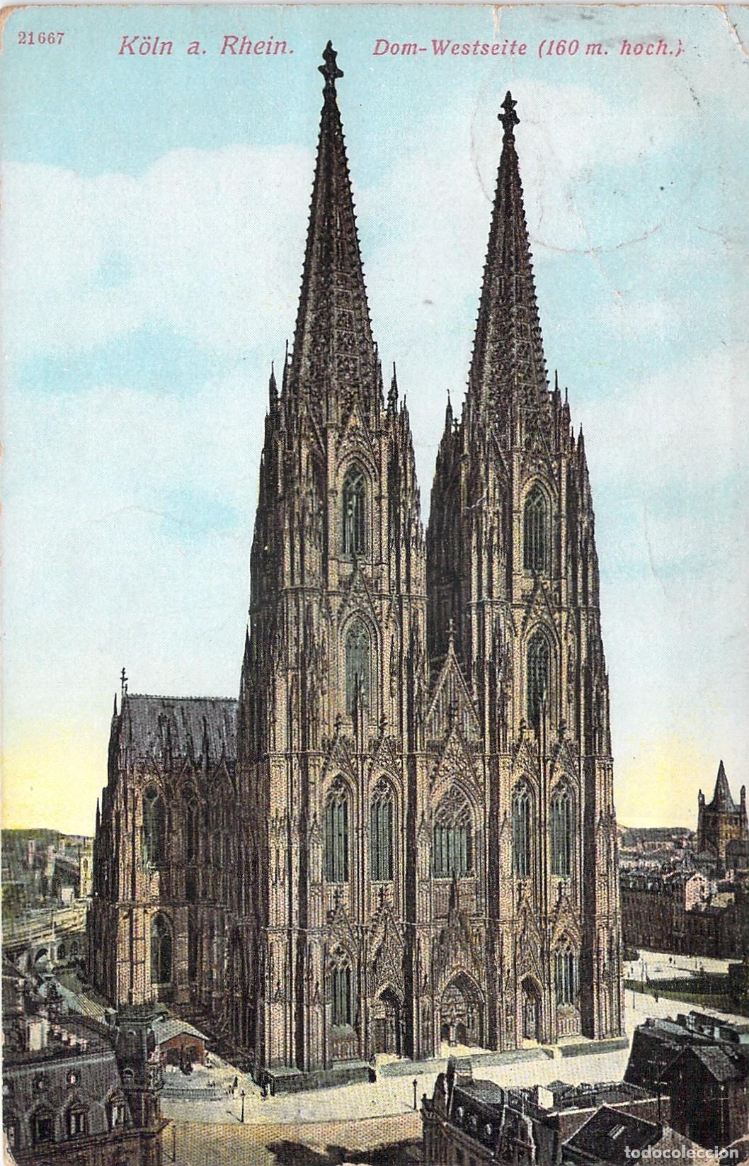 Cartes Postales: Postal de la majestuosa Catedral de Colonia en Alemania