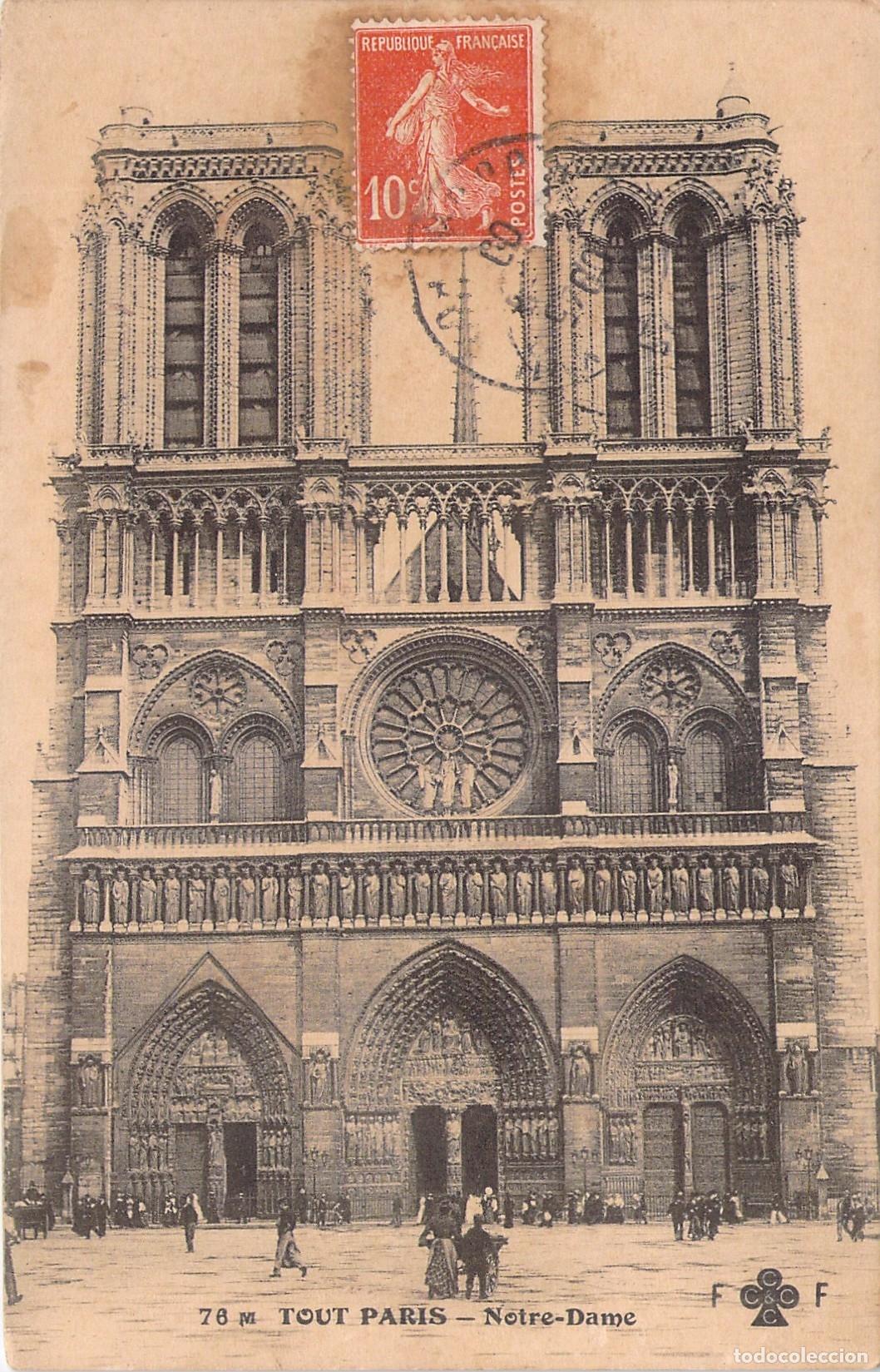 Postales: Postal de la Catedral de Notre-Dame en Par&iacute;s