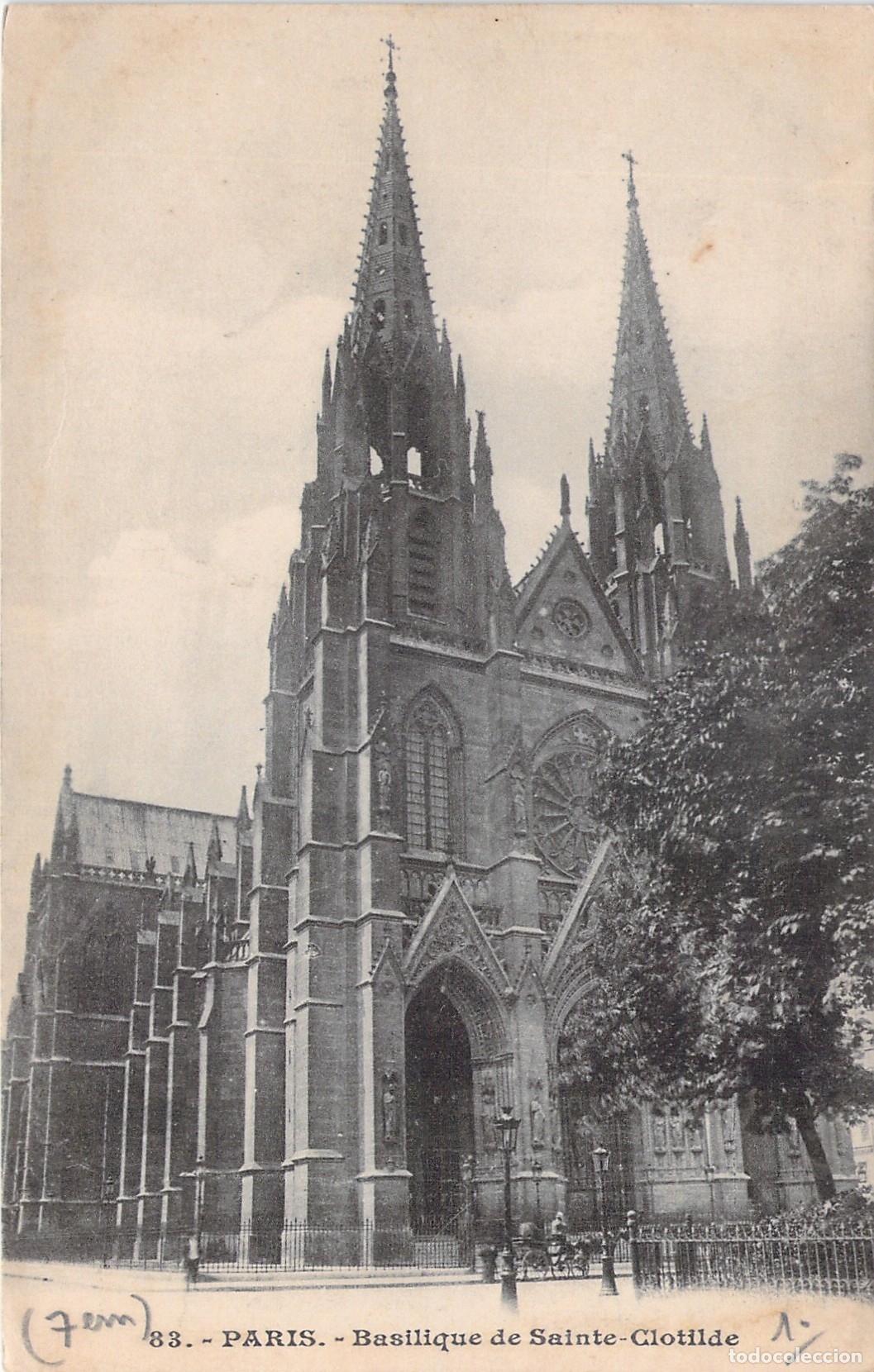 Postales: Postal de la Bas&iacute;lica de Santa Clotilde en Par&iacute;s