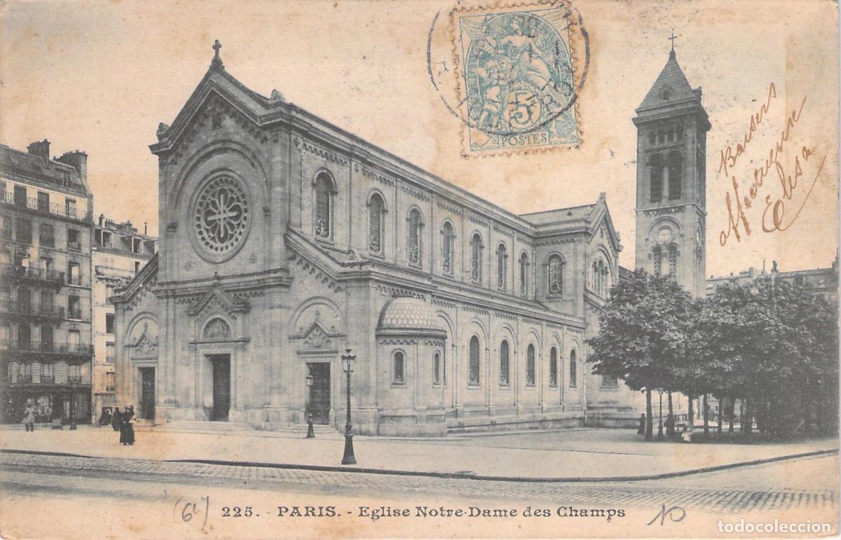 Postales: Postal de la Iglesia Notre-Dame des Champs en Par&iacute;s