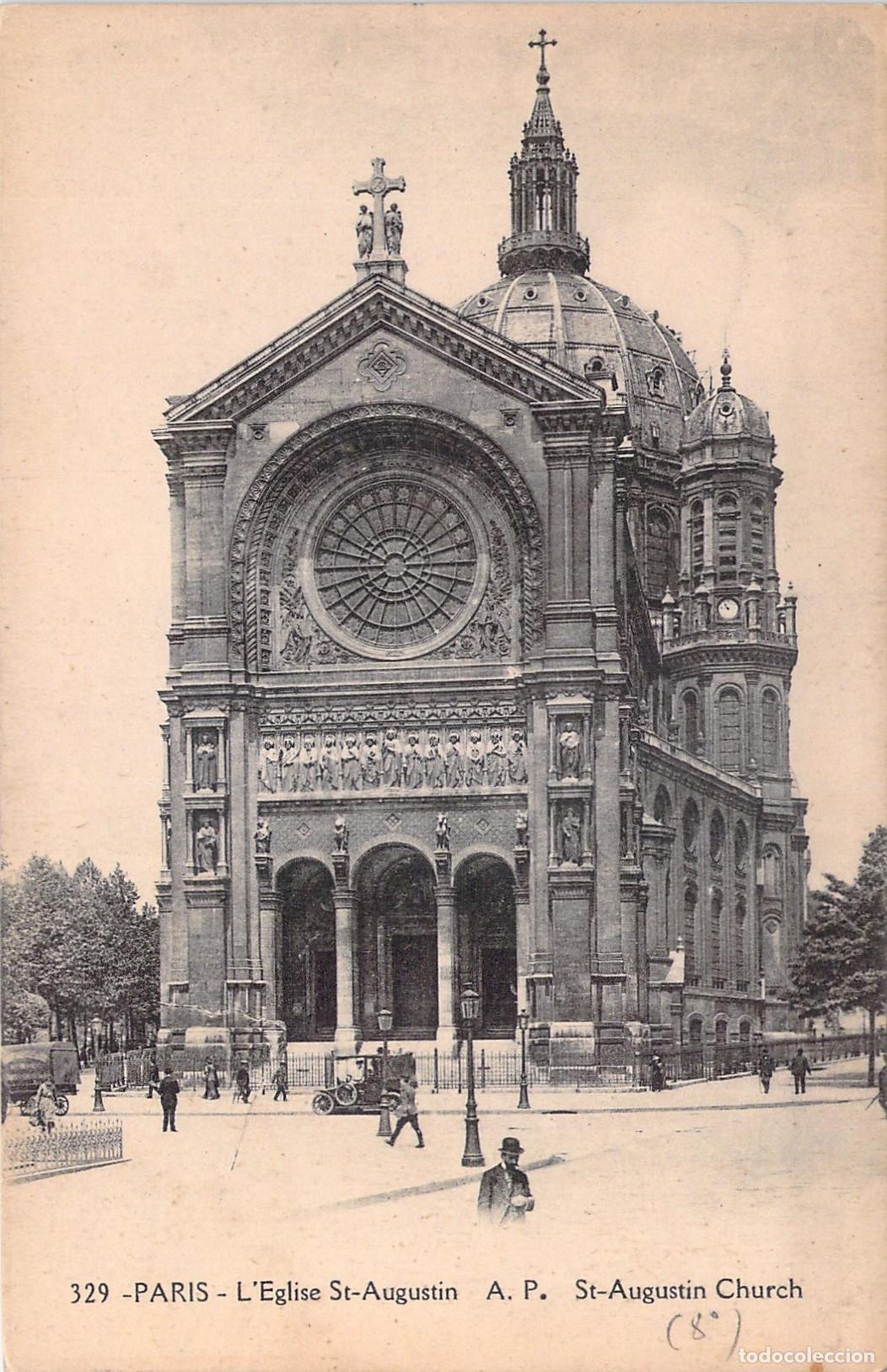 Postales: Postal de la Iglesia Saint-Augustin en Par&iacute;s