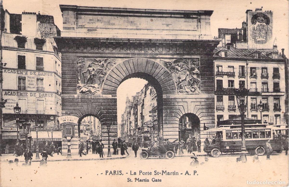 Postales: Postal de la Porte Saint-Martin en Par&iacute;s, Francia