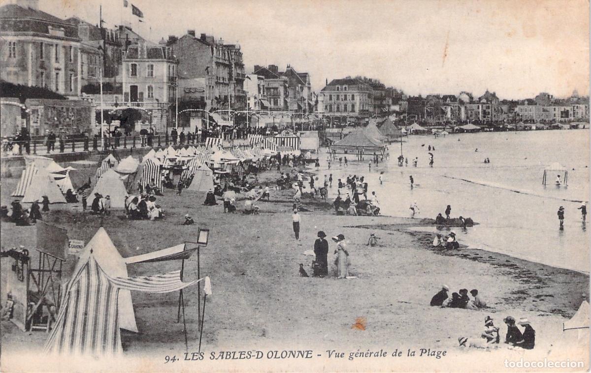 Postales: Postal de Les Sables-d'Olonne Vista General de la Playa
