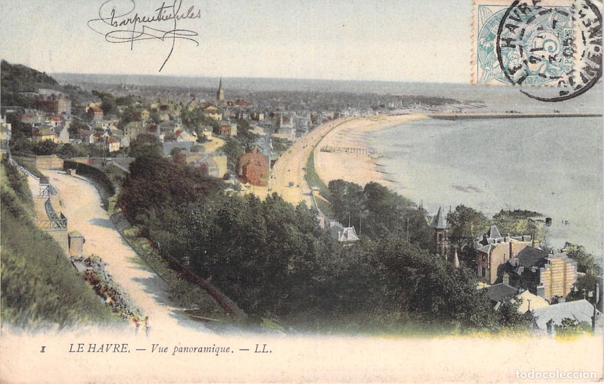 Postales: Postal de vista panor&aacute;mica de la ciudad de Le Havre en Francia