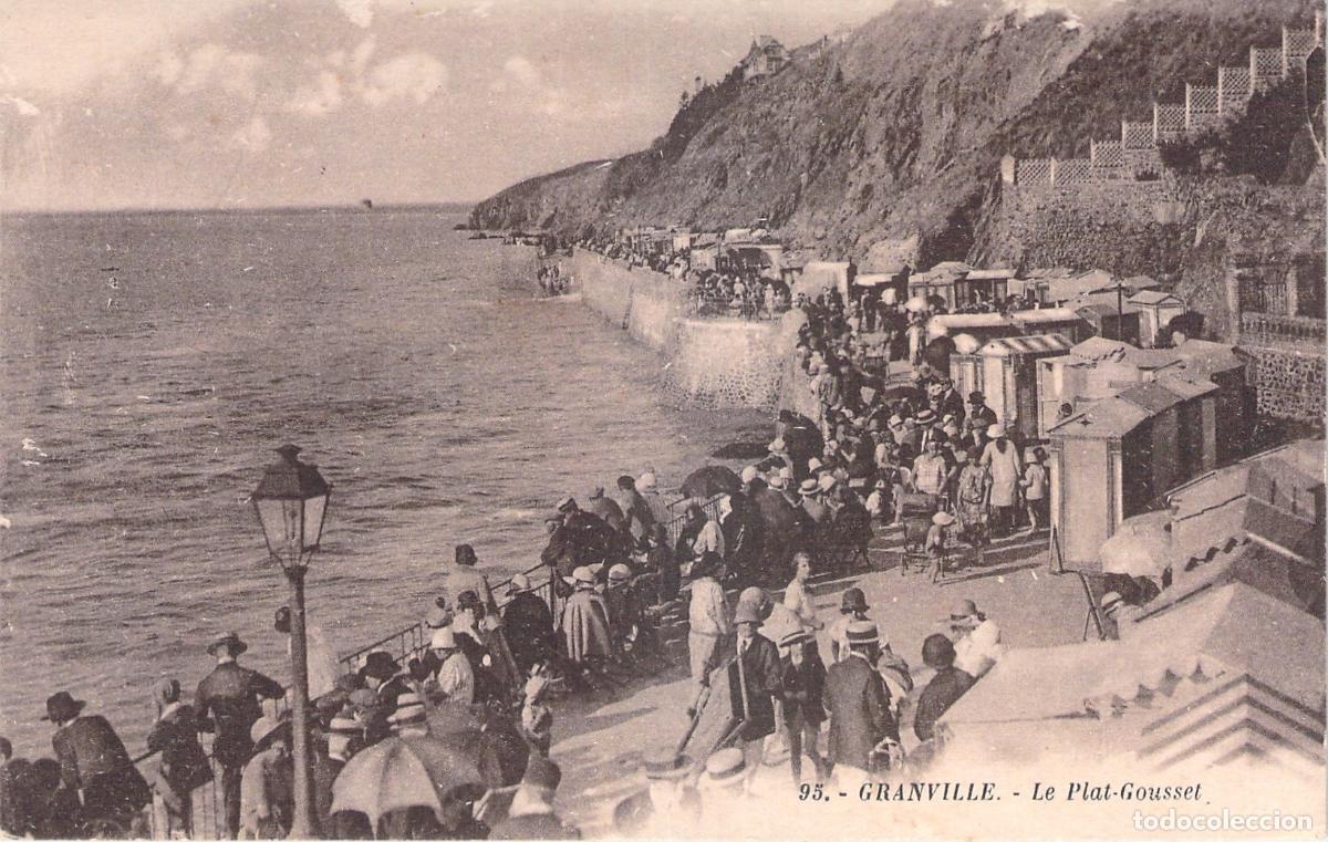 Postales: Postal de la Playa Plat-Gousset en Granville Francia