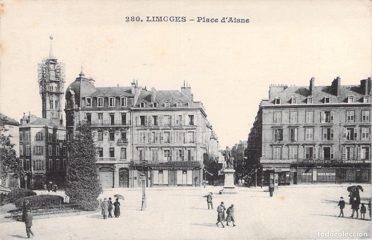 Postales: Postal de Limoges Place d'Aisne Francia