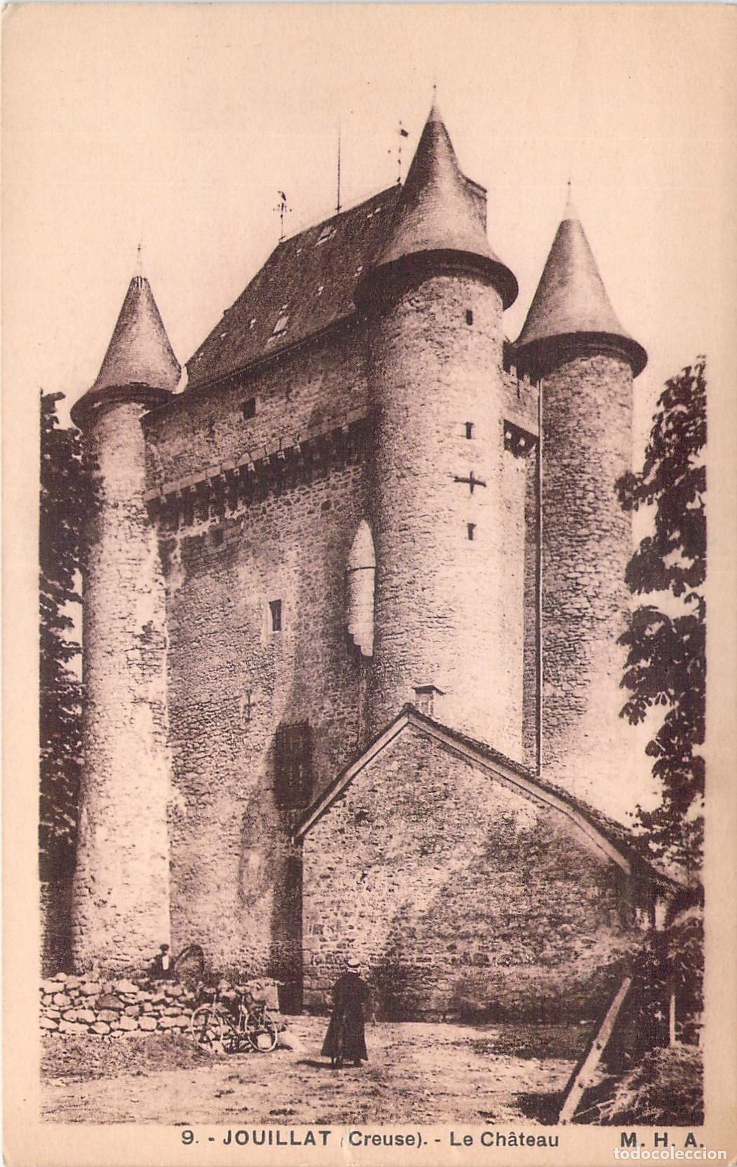 Postales: Postal de Jouillat, Creuse, Francia, vista del castillo