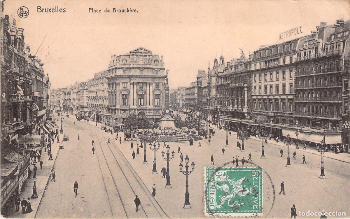 Postales: Postal de Place de Brouck&egrave;re, Bruselas, B&eacute;lgica