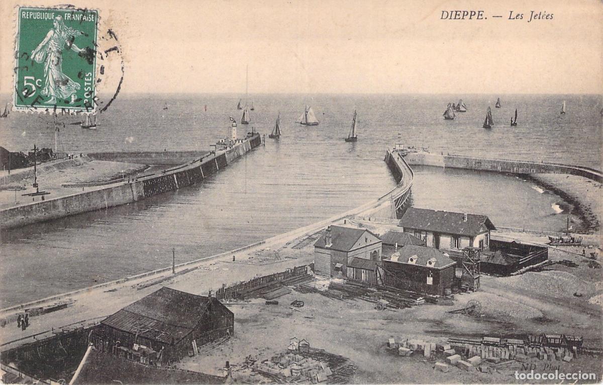 Postales: Postal de Dieppe Francia Los Muelles Vista del puerto