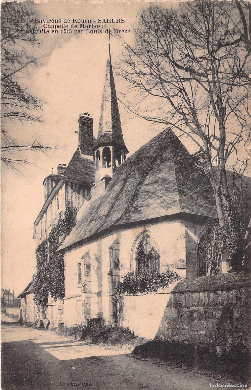 Postales: Postal de la Capilla de Marboeuf en Sahurs, Francia