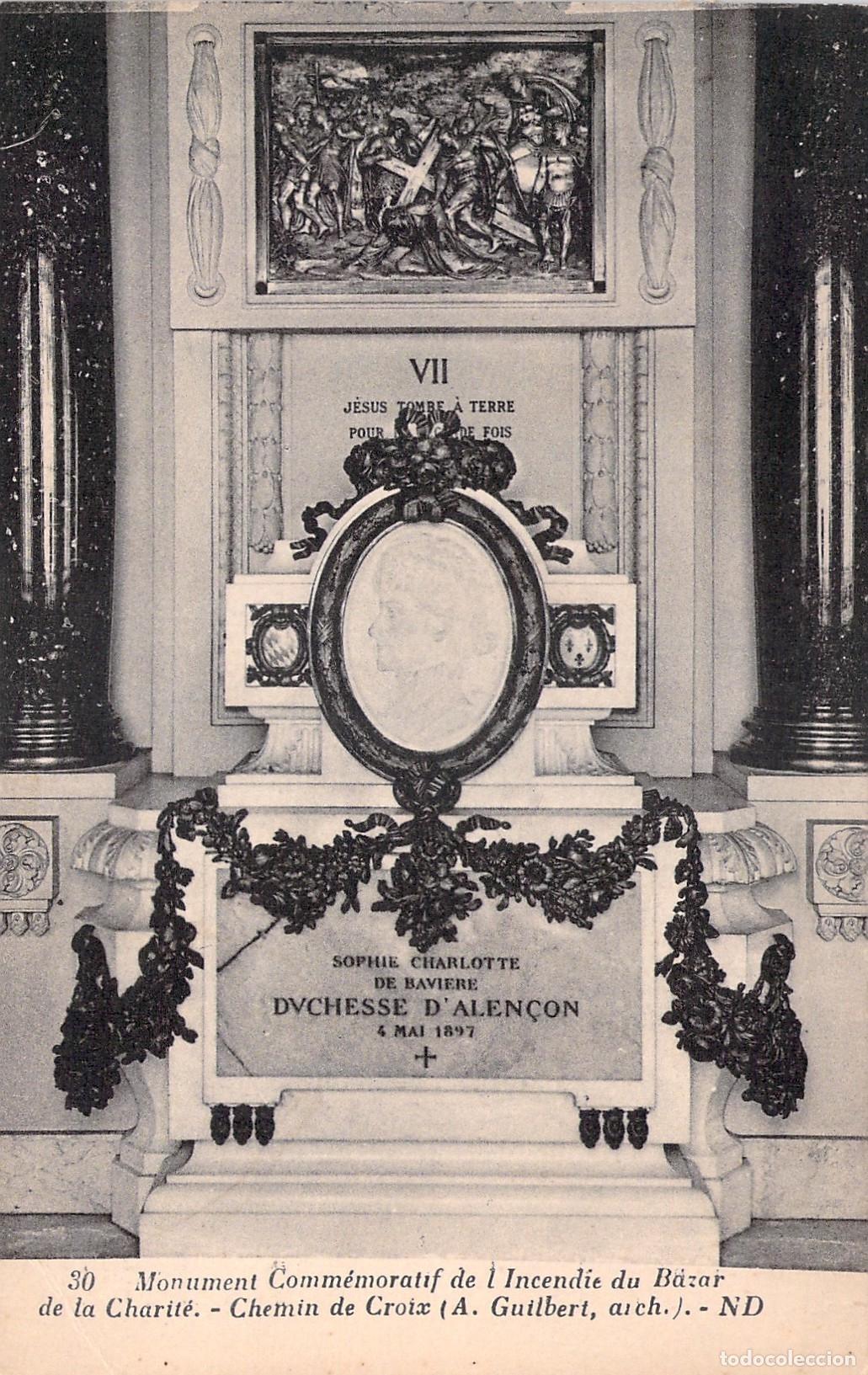 Postales: Postal de Par&iacute;s Monumento Conmemorativo Incendio Bazar de la Caridad