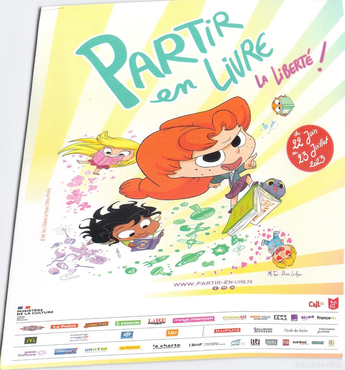 Postales: Postal promocional del festival de lectura infantil Partir en Livre