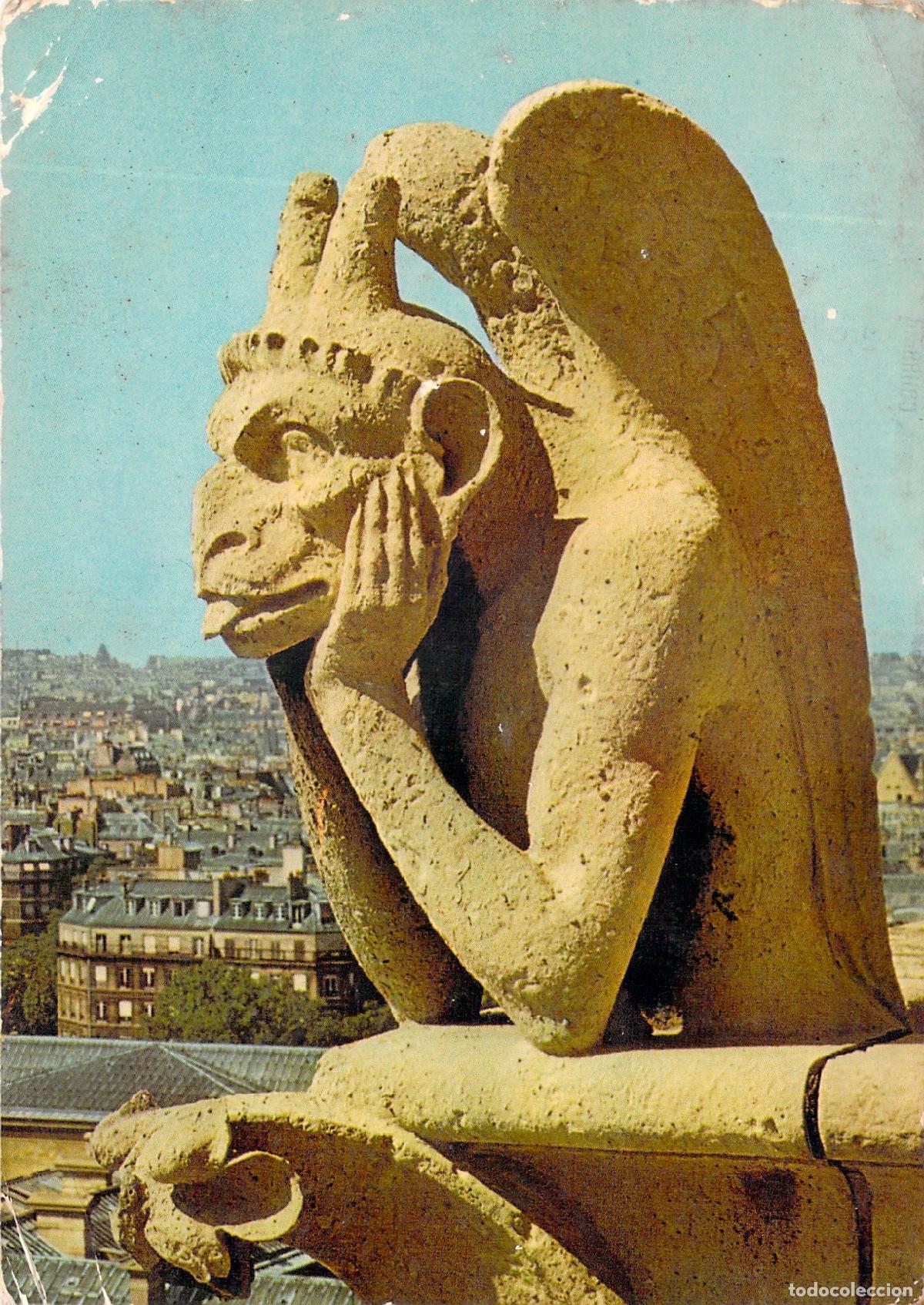 Postales: Postal de G&aacute;rgola de Notre-Dame en Par&iacute;s
