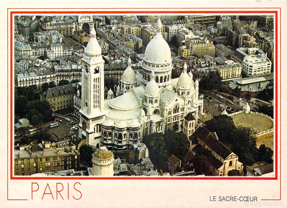 Postales: Postal de la Bas&iacute;lica del Sacr&eacute;-C&oelig;ur en Par&iacute;s, Vista A&eacute;rea