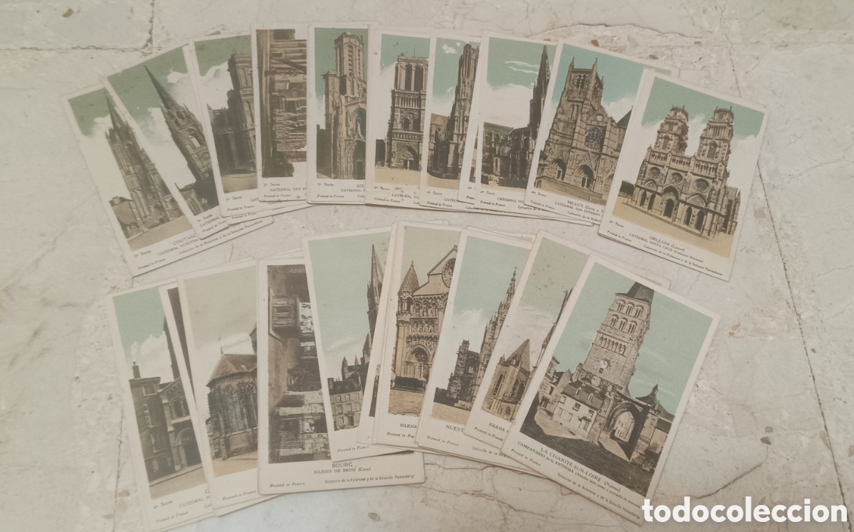Postales: Lote 38 Postales Catedrales e Iglesias de Francia Kolarsine Pautauberge