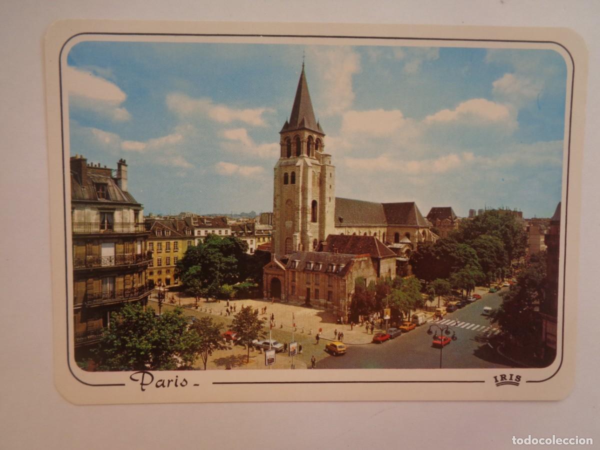 Postales: POSTAL DE PARIS ( FRANCIA ): PLAZA E IGLESIA DE SAN GERMAIN-DES-PRES
