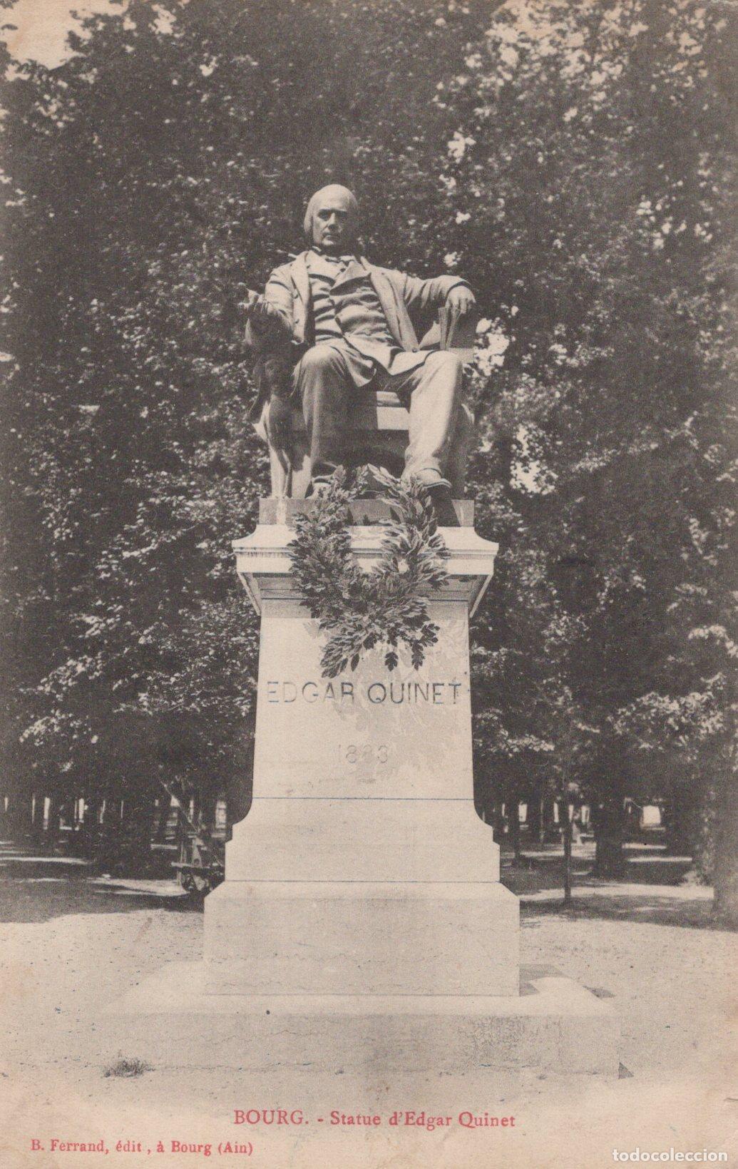 Postkarten: France Bourg Statue D Edgar Quinet 1893 Dans Un Parc *YAC192