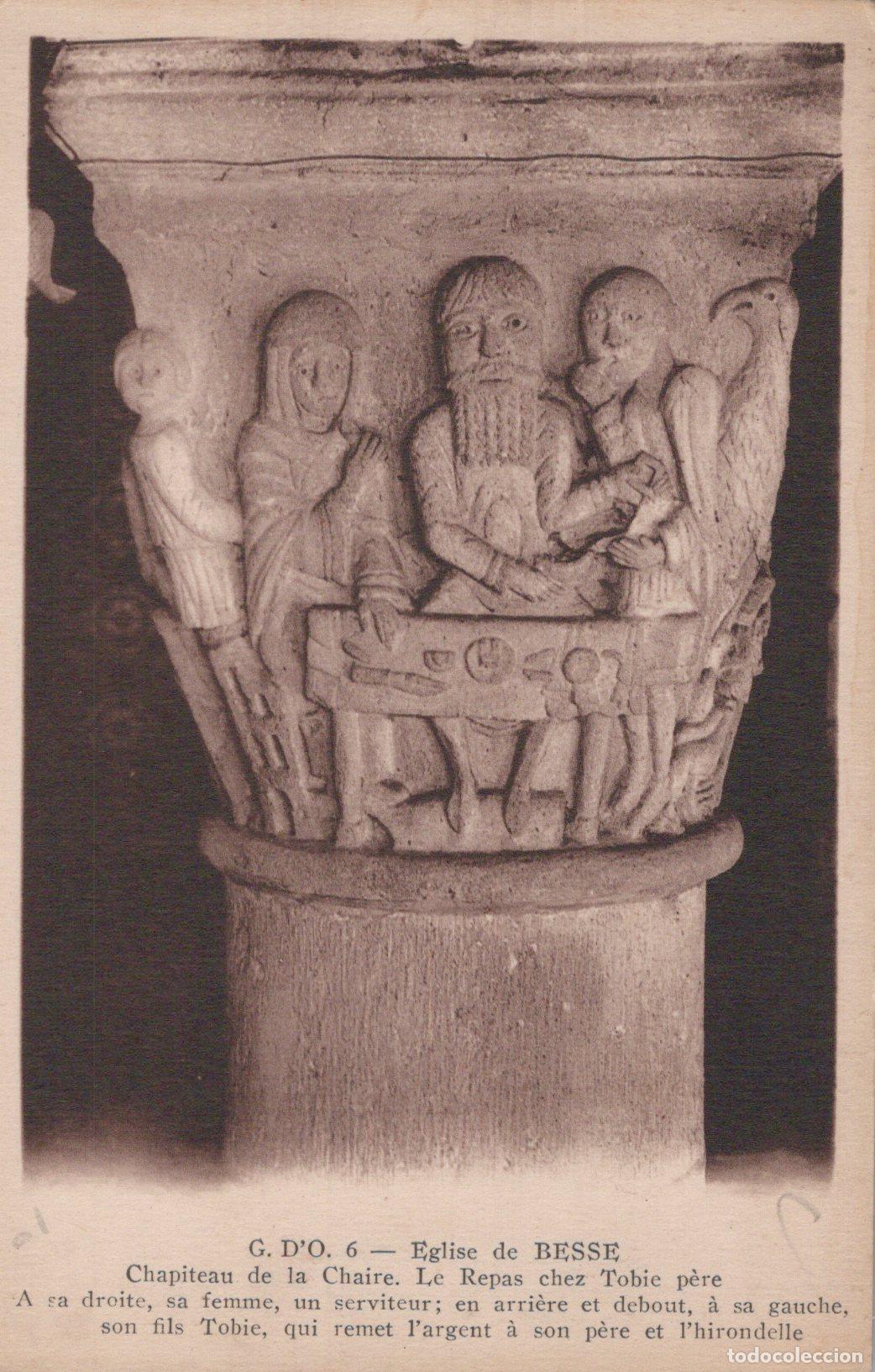Postkarten: France Besse &Eacute;glise Chapiteau Tobie P&egrave;re Art Religieux Unposted *YAC188