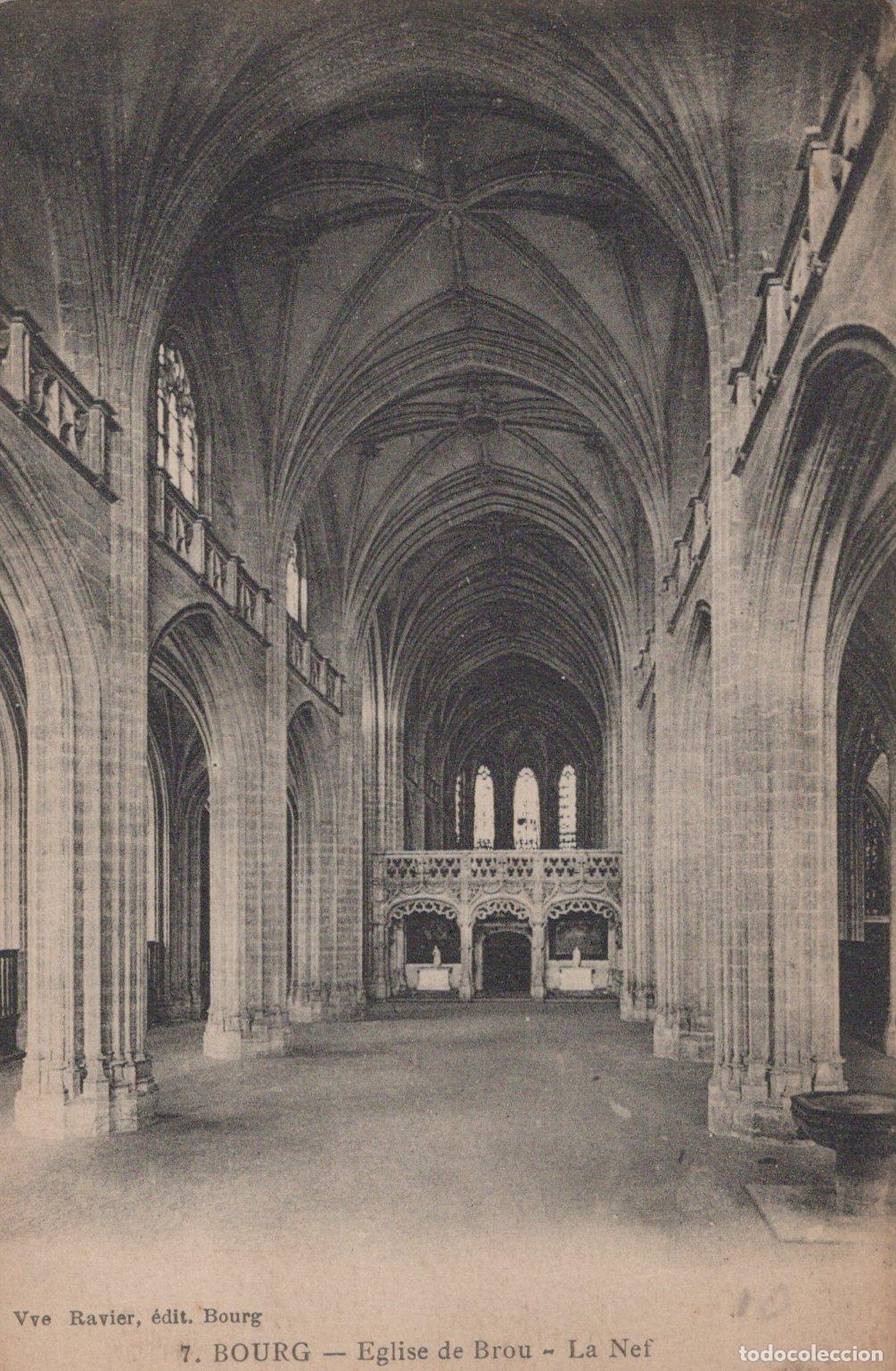 Postkarten: France Bourg en Bresse Ain &Eacute;glise de Brou Nef Architecture Unposted *YAC180