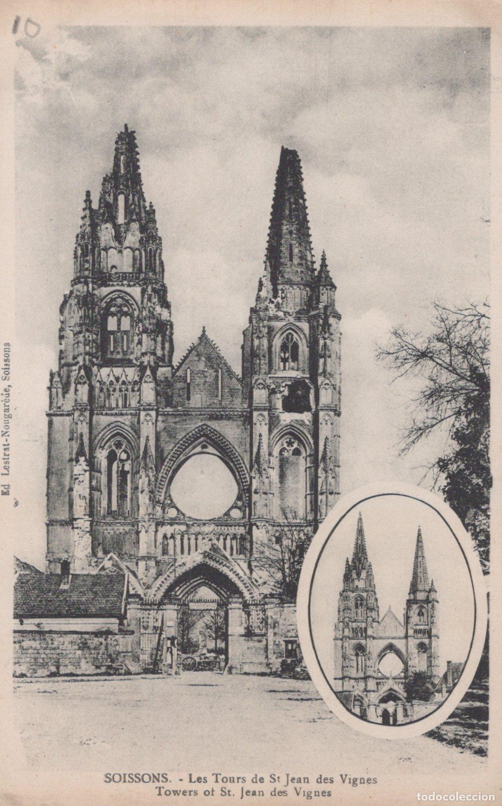 Postales: France Soissons Hauts de Ruines Abbaye Saint Jean des Vignes Unposted *YAC177