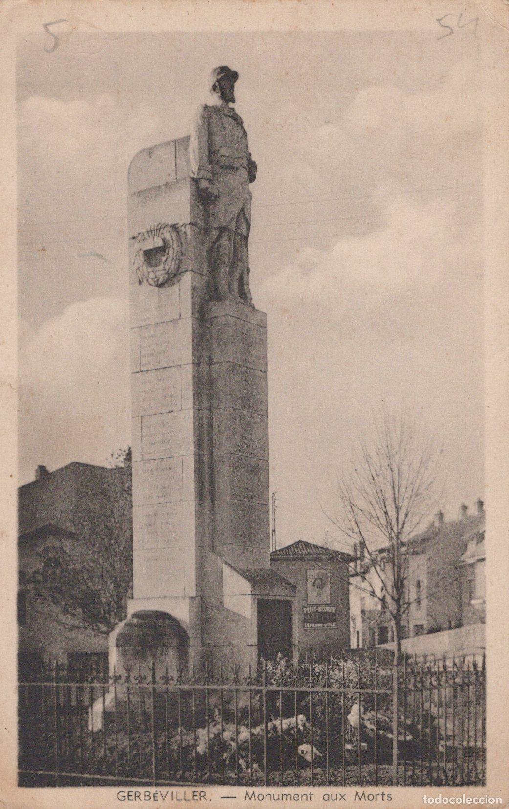 Postales: France Gerb&eacute;viller Monument Aux Morts Sculpture Comm&eacute;morative *YAC175