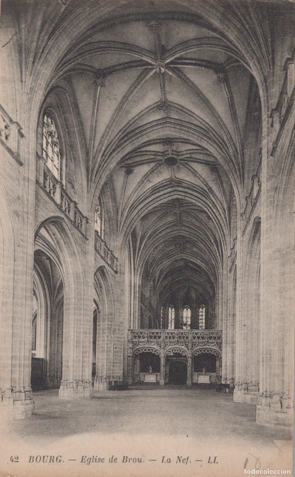 Postales: France Bourg &Eacute;glise de Brou Nef Architecture Unposted *YAC178