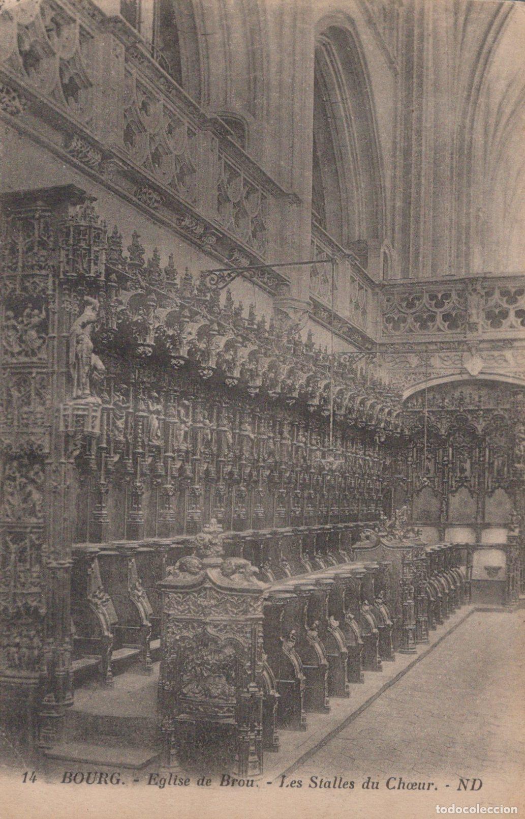 Postales: France Bourg en Bresse Monast&egrave;re Brou Stalles Ch&oelig;ur Gothiques Unposted *YAC176