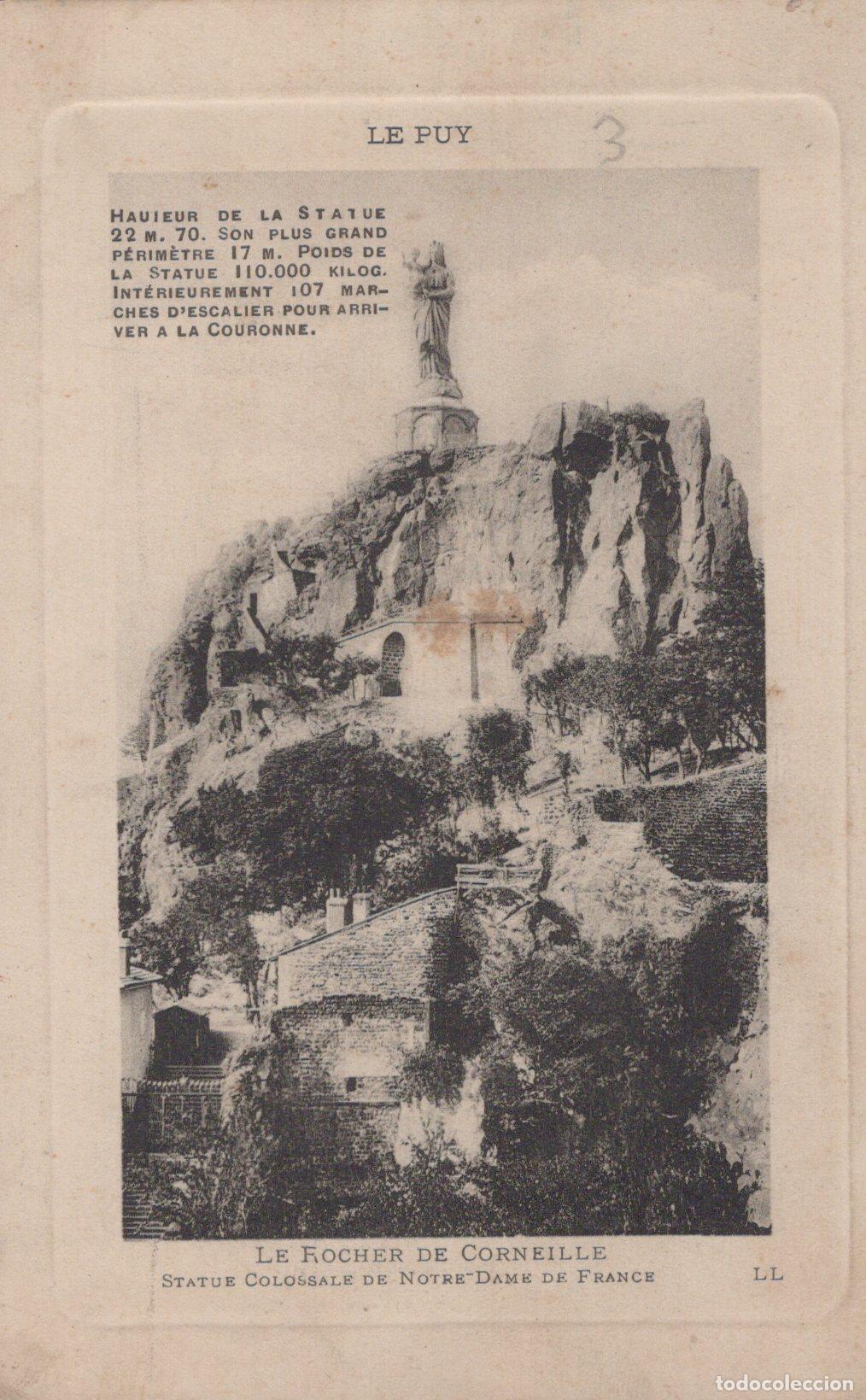 Postales: France Le Puy Auvergne Statue Notre Dame de Rocher Corneille Unposted *YAC161