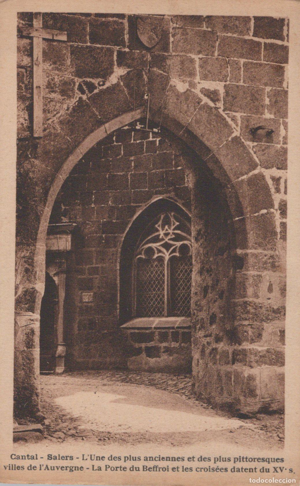 Postales: France Salers Porte du Beffroi Architecture Gothique Xve *YAC140
