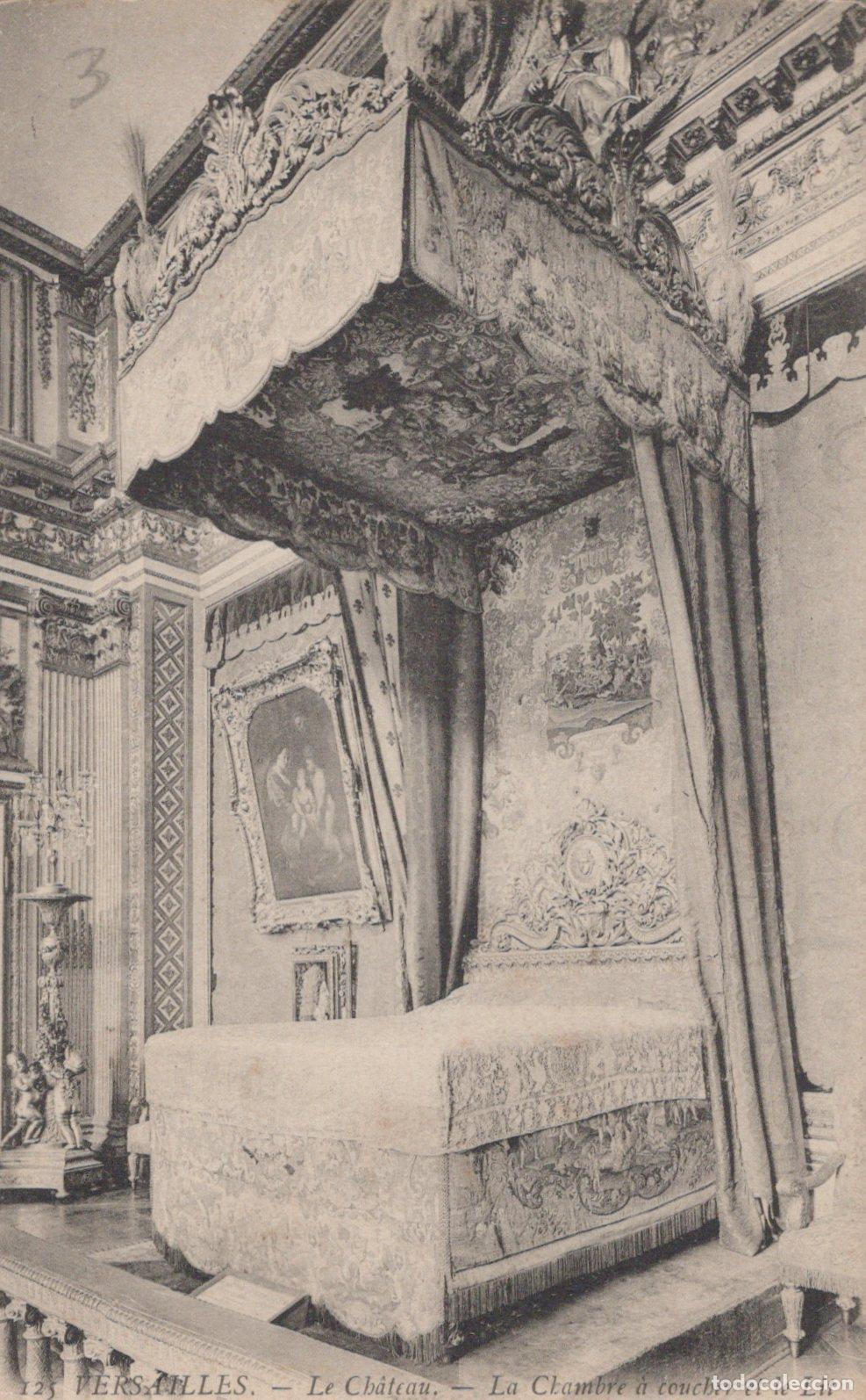 Cartoline: France Versailles &Icirc;le de Ch&acirc;teau la Chambre &Agrave; Coucher et le Lit Unposted *YAC149