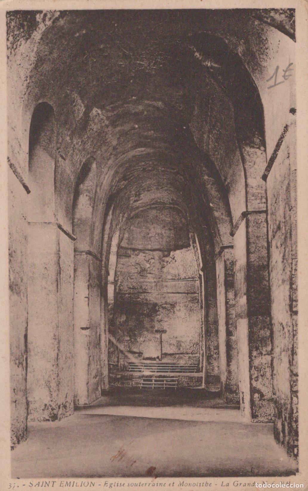 Cartoline: France Saint Emilion &Eacute;glise Souterraine Monolithe Unposted *YAC100