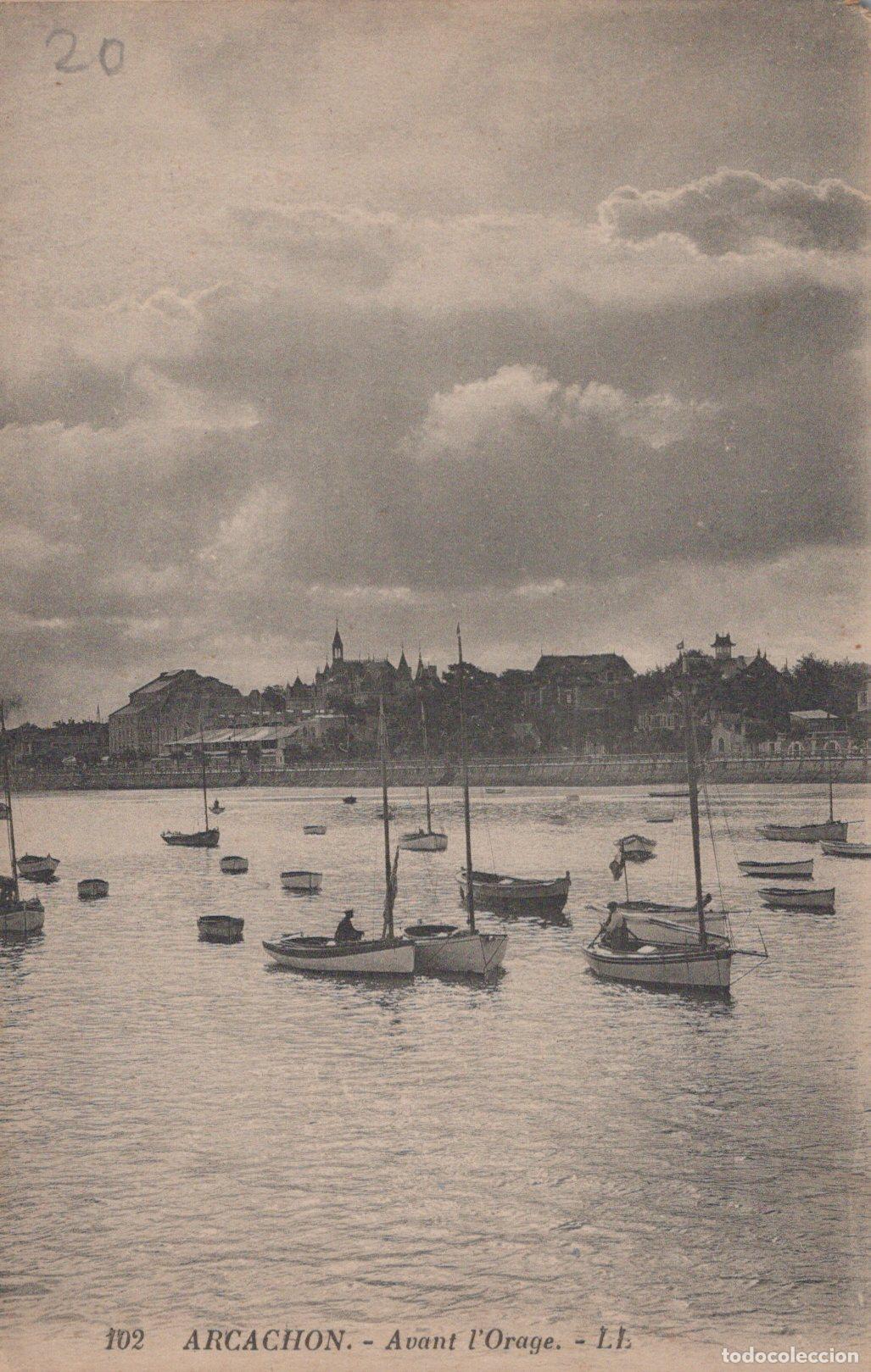 Postkarten: France Arcachon Sc&egrave;ne Marine Bateaux Avant L Orage Envoy&eacute;e *YAC086