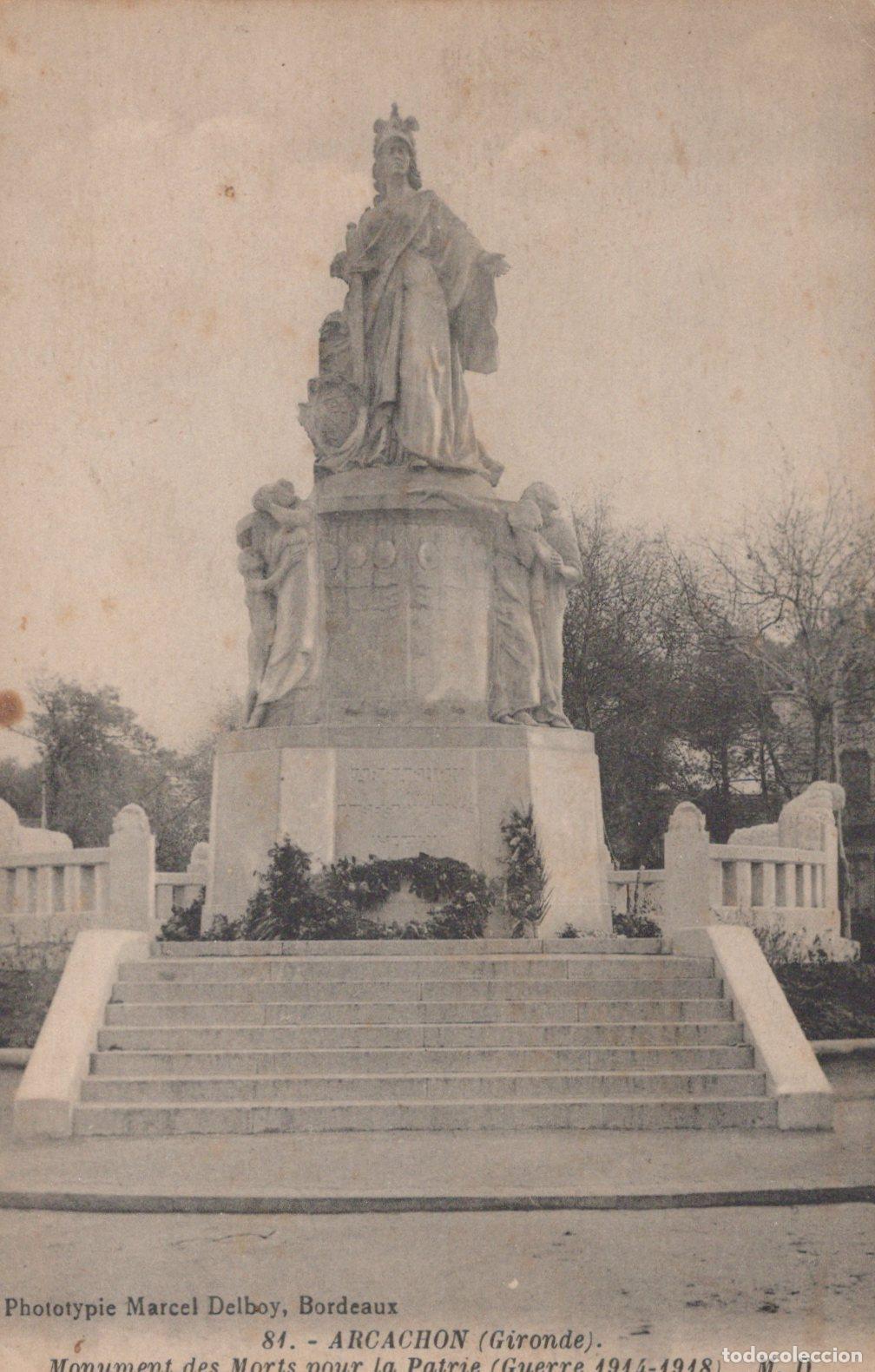 Postkarten: France Arcachon Monument Aux Morts Pour la Patrie 1914 1918 *YAC080