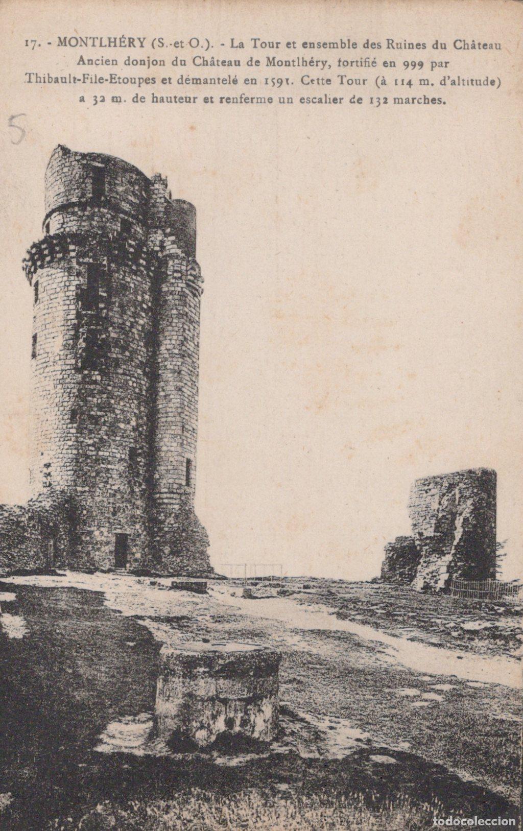 Postkarten: France Mont Lh&eacute;ry &Icirc;le de Ruines du Ch&acirc;teau Ancien Donjon Unposted *YAC198