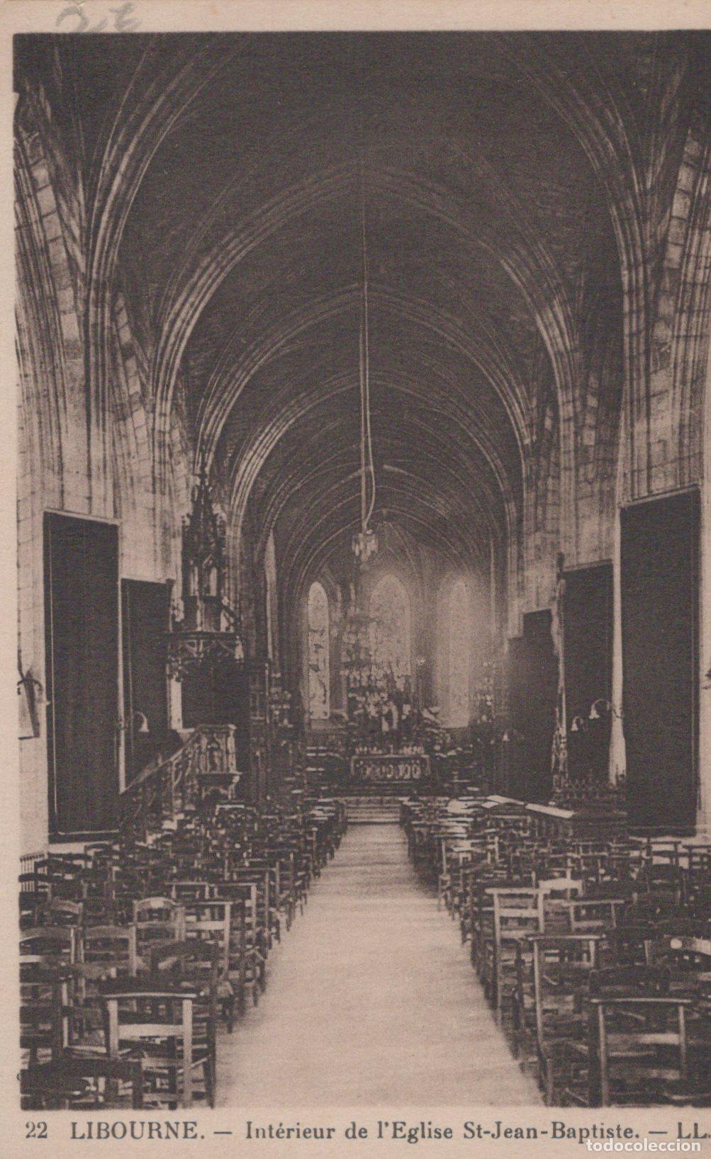 Postkarten: France Libourne Int&eacute;rieur &Eacute;glise St Jean Baptiste Architecture *YAC109