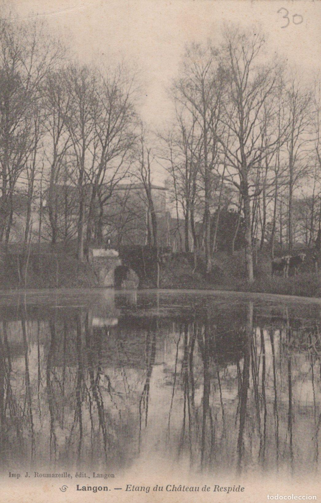 Cartes Postales: France Langon Gironde Etang Ch&acirc;teau de Respide Paysage *YAC089