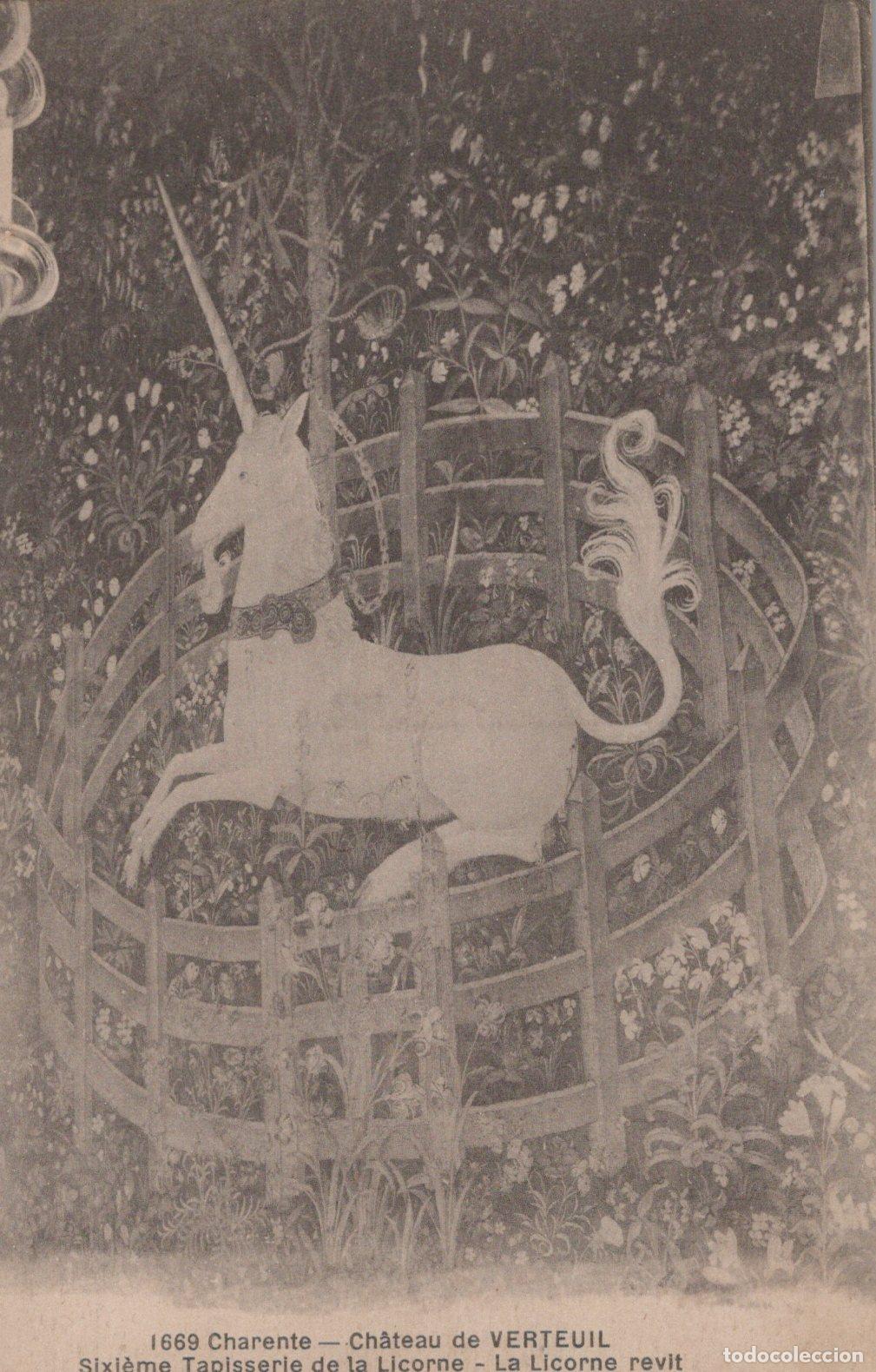 Cartes Postales: France Verteuil Ch&acirc;teau Tapisserie la Licorne Art M&eacute;di&eacute;val Post&eacute;e *YAC031