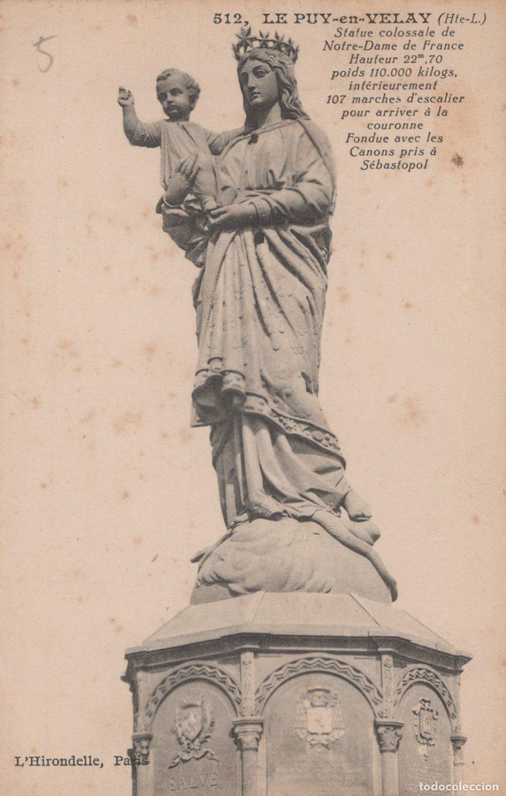 Cartes Postales: France Le Puy en Velay Statue Notre Dame de Religion Vierge Enfant *YAC077