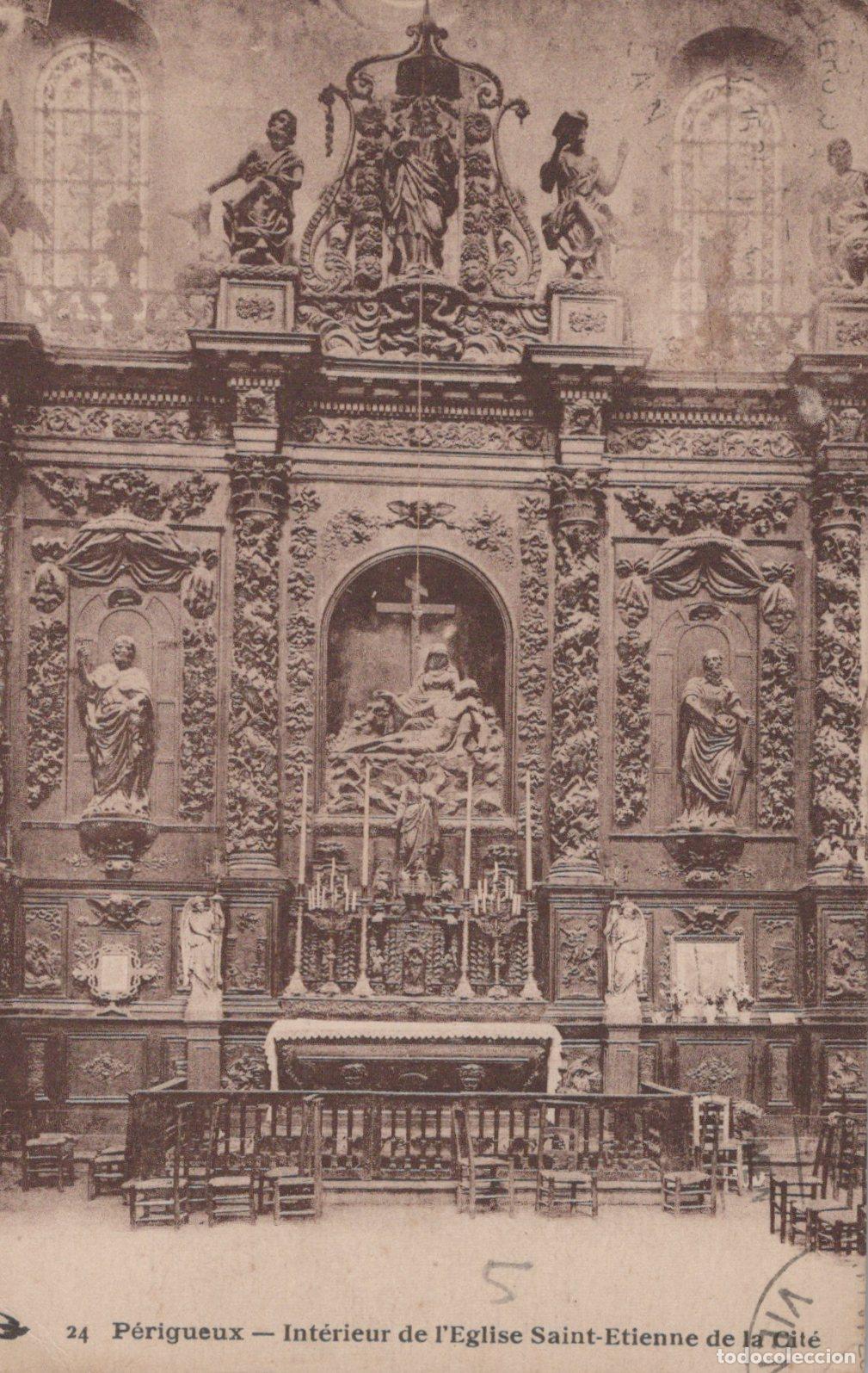 Postkarten: France P&eacute;rigueux Int&eacute;rieur &Eacute;glise Saint &Eacute;tienne Autel Baroque *YAC063