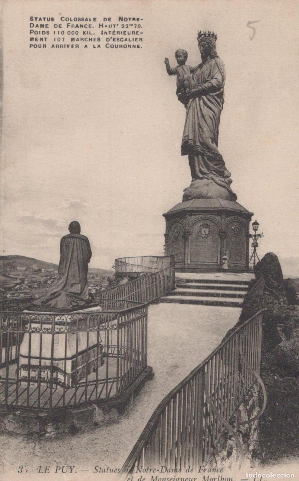 Postkarten: France Le Puy Auvergne Statue Notre Dame de Architecture Unposted *YAC208