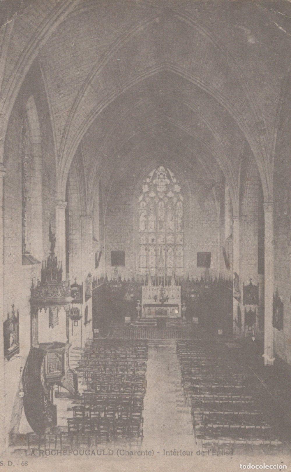 Cartes Postales: France La Rochefoucauld &Eacute;glise Saint Cybard Int&eacute;rieur Nef Ch&oelig;ur Unposted *YAC040