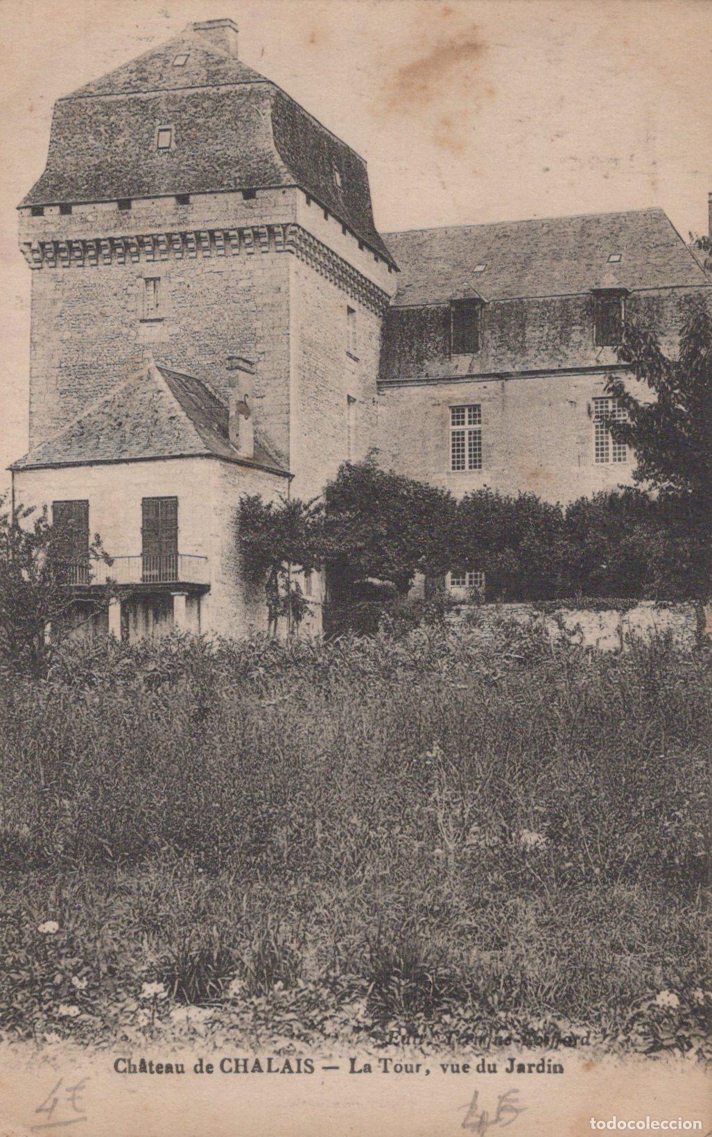 Postales: France Chalais Ch&acirc;teau la Tour Vue Jardin Architecture *YAC035