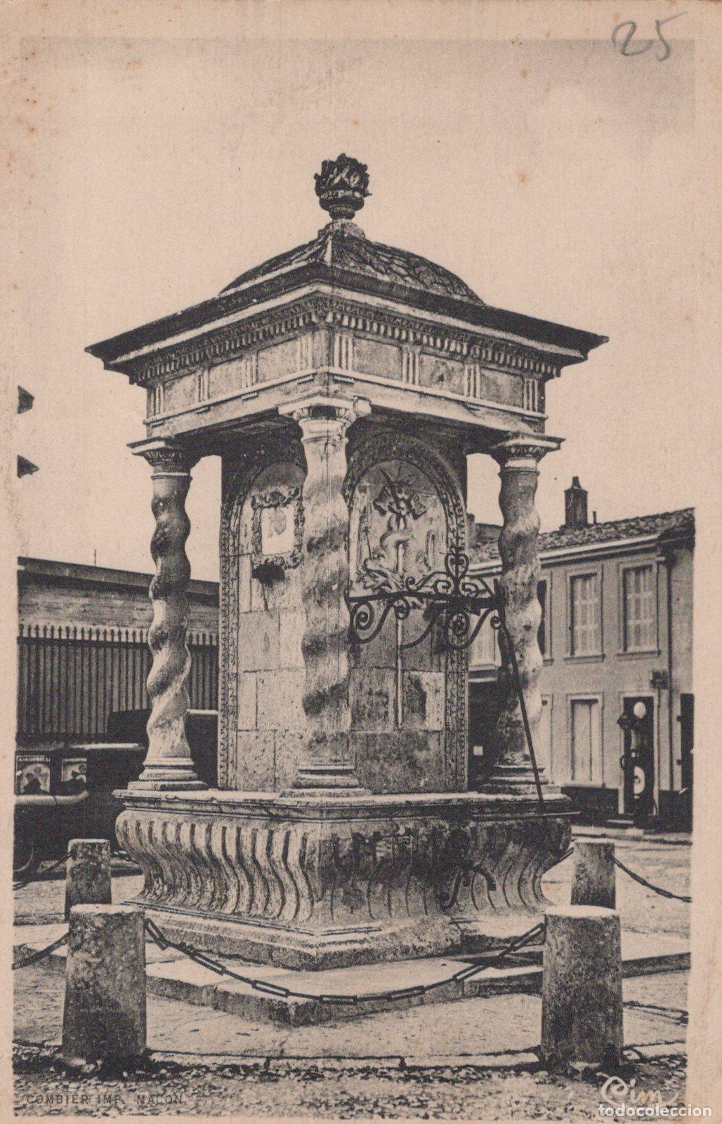 Postkarten: France Vienne Fontaine Place H&ocirc;tel de Ville Architecture Unposted *YAC023