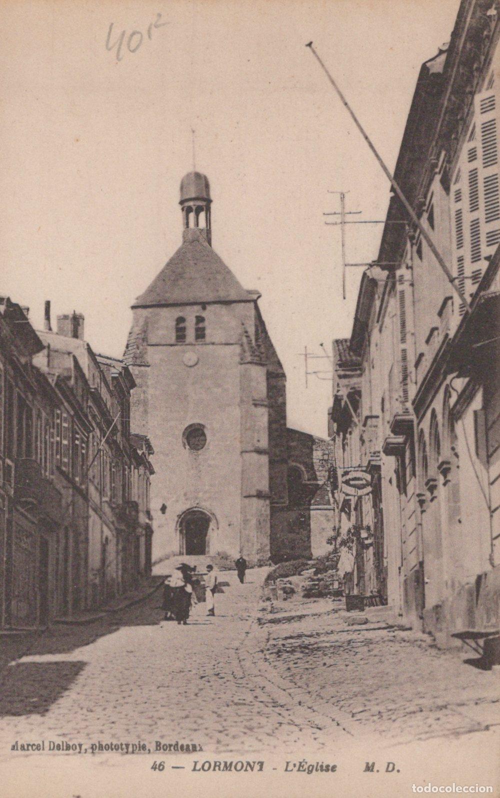 Postkarten: France Lormont &Eacute;glise et Rue Pav&eacute;e *YAC244