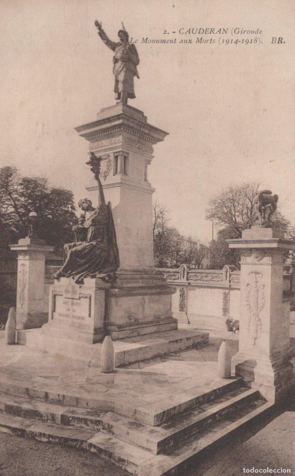 Postkarten: France Cauderan Monument Aux Morts 1914 1918 Sculpture *YAC256